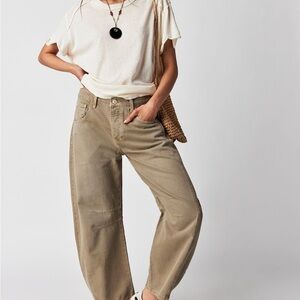 We The Free Tan Boyfriend Jeans